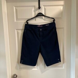 Gloria Vanderbilt Dark Blue Knee-Length  Bermuda Shorts